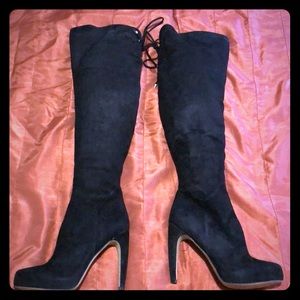 Sam Edelman - Black suede over the knee boots